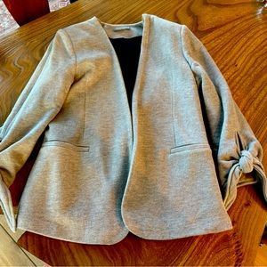 Olivia Moon Gray blazer. Cotton with polyester lining. Only worn once!